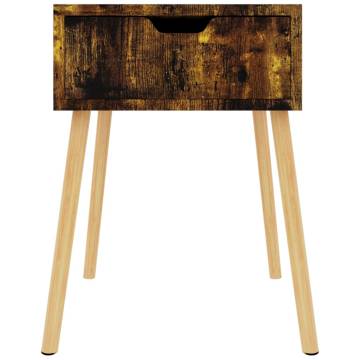 Stylish Smoked Oak Bedside Cabinet - 40x40x56 cm