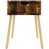 Stylish Smoked Oak Bedside Cabinet - 40x40x56 cm