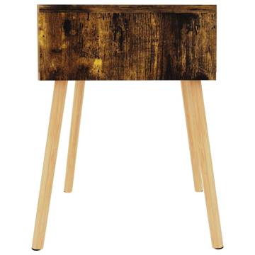 Stylish Smoked Oak Bedside Cabinet - 40x40x56 cm