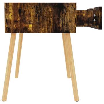 Stylish Smoked Oak Bedside Cabinet - 40x40x56 cm