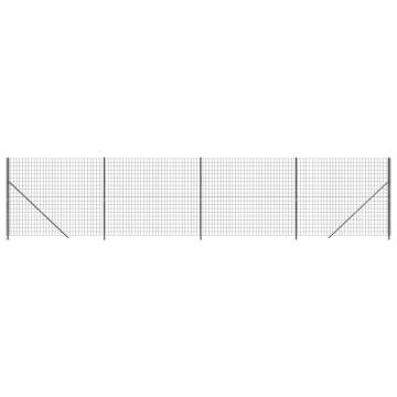 Wire Mesh Fence with Flange Anthracite 2x10 m - Durable & Secure