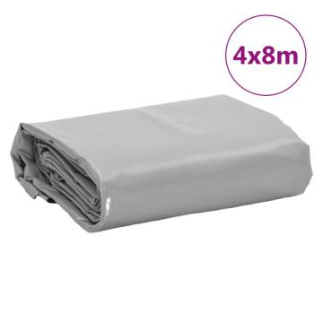 Heavy-Duty Grey Tarpaulin 4x8m - Waterproof & Durable