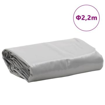 Heavy-Duty Grey Tarpaulin Ø 2.2 m 650 g/m² - Durable & Versatile