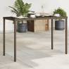 Garden Table with Glass Top Brown 115x54x74 cm Poly Rattan Colour brown Quantity in Package 1 Material glass 