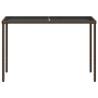 Stylish Garden Table with Glass Top - 115x54x74 cm Brown