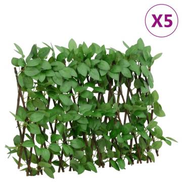 Expandable Artificial Ivy Trellis - 5 pcs Green 180x30 cm