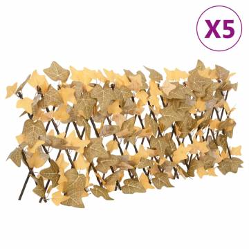 Artificial Maple Leaf Trellis - Expandable Orange 5 pcs