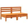 Garden Sofas Armless 2 pcs Wax Brown Solid Pine Wood