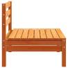 Garden Sofas Armless 2 pcs Wax Brown Solid Pine Wood