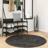 Shaggy Rug High Pile Modern Anthracite Ã˜ 160 cm Colour anthracite Size Ø 160 cm 