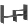 Grey Monitor Stand - Adjustable Pine Wood Riser | HipoMarket