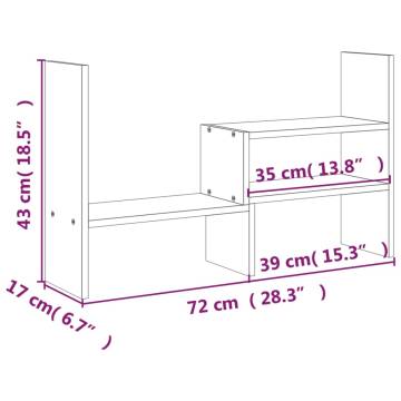 Grey Monitor Stand - Adjustable Pine Wood Riser | HipoMarket