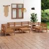 8 Piece Garden Lounge Set Honey Brown Solid Pinewood Colour honey brown Number of 1 