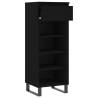 Elegant Black Shoe Cabinet - 40x36x105 cm | HipoMarket UK