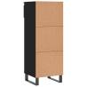 Elegant Black Shoe Cabinet - 40x36x105 cm | HipoMarket UK