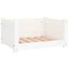 Stylish White Dog Bed | Solid Pine Wood - 55.5x45.5x28 cm