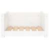 Stylish White Dog Bed | Solid Pine Wood - 55.5x45.5x28 cm