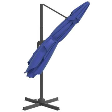 Cantilever Umbrella with Aluminium Pole - Azure Blue 400x300 cm