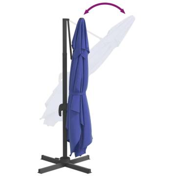 Cantilever Umbrella with Aluminium Pole - Azure Blue 400x300 cm