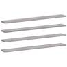 4 Pcs Grey Sonoma Wall Shelves - Durable & Stylish Storage