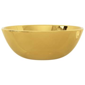 Elegant Gold Ceramic Wash Basin - 28x10 cm for Stylish Bathrooms