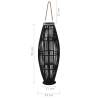 Hanging Candle Lantern Holder Bamboo Black 95 cm - Hipomarket