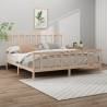 Solid Wood Pine Bed Frame 200x200 cm | Stylish & Sturdy