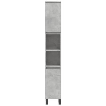 Bathroom Cabinet Concrete Grey - Engineered Wood 30x30x190 cm