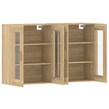 Wall Mounted Cabinets 2 pcs Sonoma Oak – Stylish Storage Solution