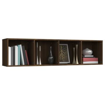 Stylish Brown Oak Book Cabinet/TV Cabinet - 143x30x36cm