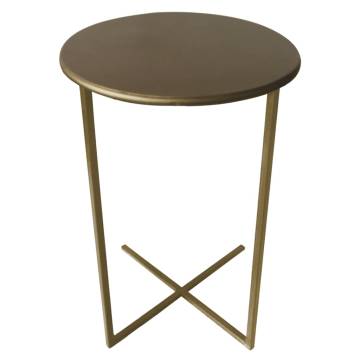 Lesli Living Xavi Gold Side Table - Chic Addition to Any Room