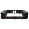 Square Spa Surround Black - Stylish Poly Rattan Hot Tub Accessory