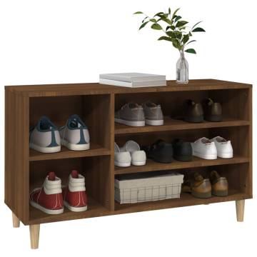 Shoe Cabinet Brown Oak - 102x36x60 cm Engineered Wood