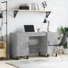 Desk Concrete Grey 140x50x75 cm Engineered Wood Colour concrete grey 