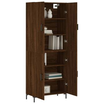 Elegant Highboard in Brown Oak - Stylish Storage Solution