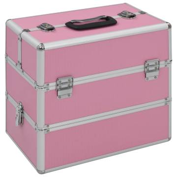 Pink Aluminium Make-up Case - 37x24x35 cm for Organised Beauty