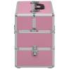 Pink Aluminium Make-up Case - 37x24x35 cm for Organised Beauty