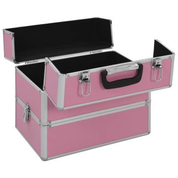 Pink Aluminium Make-up Case - 37x24x35 cm for Organised Beauty