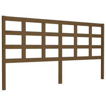 Honey Brown Solid Pine Bed Headboard - 185.5x4x100 cm