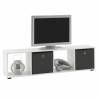 FMD Standing Shelf with 4 Compartments - White Storage Solution