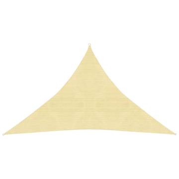 Beige HDPE Sunshade Sail 2.5x2.5x3.5 m - Outdoor Shelter