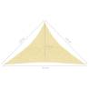 Beige HDPE Sunshade Sail 2.5x2.5x3.5 m - Outdoor Shelter