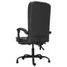 Massage Reclining Office Chair - Black Faux Leather | HipoMarket