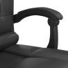 Massage Reclining Office Chair - Black Faux Leather | HipoMarket