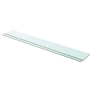 Buy Clear Glass Shelves - 2 pcs 110x15 cm | HipoMarket