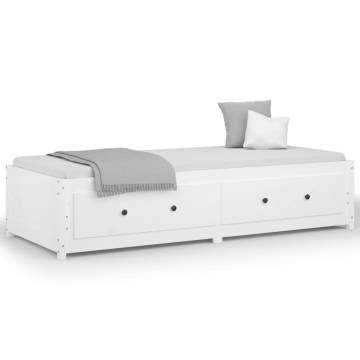 Day Bed White 90x200 cm Solid Wood Pine - Versatile & Stylish