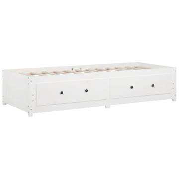 Day Bed White 90x200 cm Solid Wood Pine - Versatile & Stylish