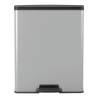 Curver Deco Pedal Bin 65L Silver - Stylish & Easy to Clean