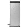 Curver Deco Pedal Bin 65L Silver - Stylish & Easy to Clean