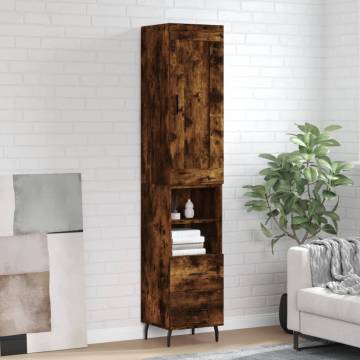 Highboard Smoked Oak - Stylish Storage | HipoMarket